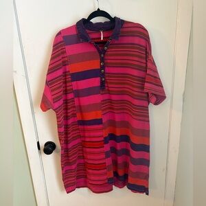 Free People Oversized Polo T-Shirt Dress